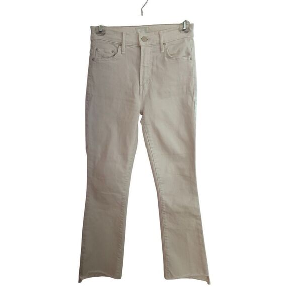 Mother The Insider Crop Step Fray in Cream Puffs Size 25 - Picture 4 of 12